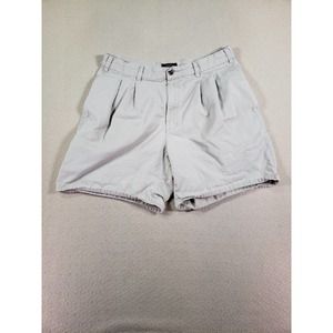 Cambridge Short Mens 34 Pleated Mid Rise Pockets Beige Cotton Golf Sports